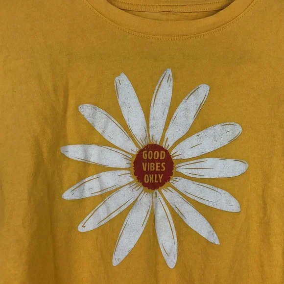 Fifth Sun “Good Vibes Only” Sunflower Graphic T-Shirt - Picture 3 of 5